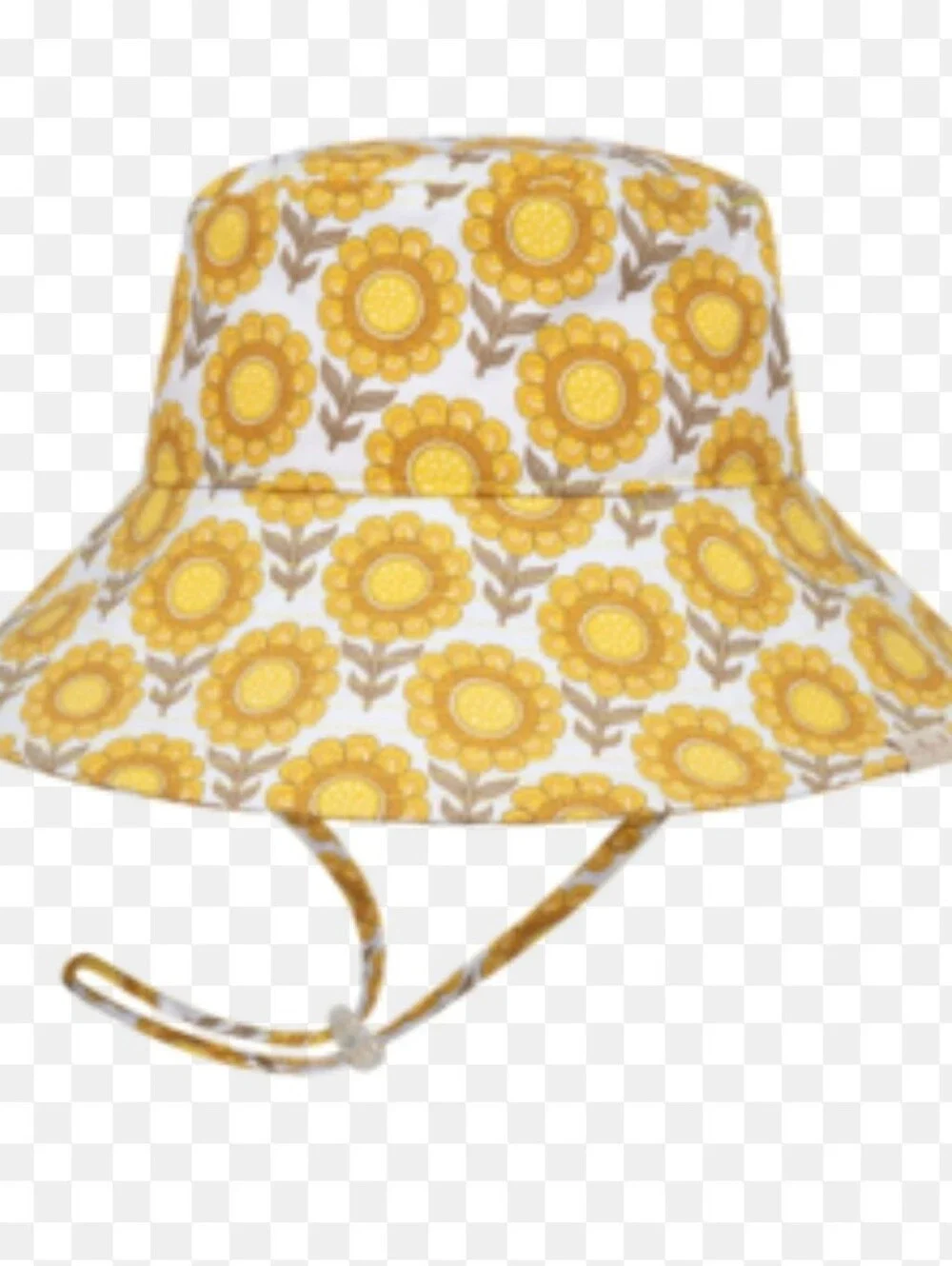 Sunflower Print Kids Bucket Hat - Brand: Millymook- Yellow